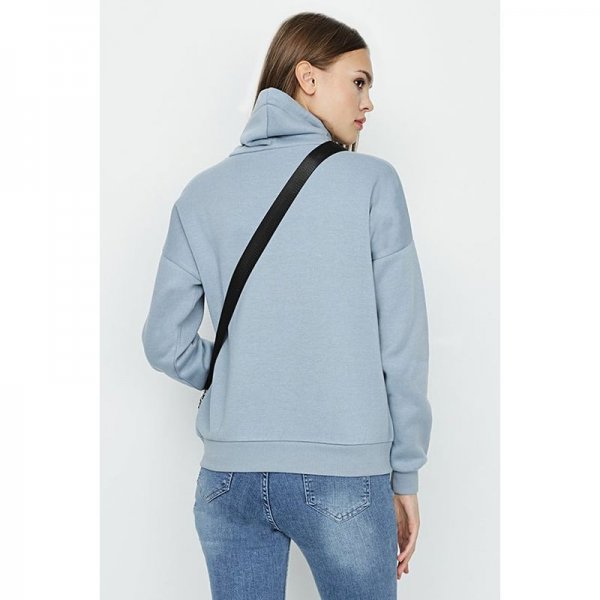 Dark Winter Blue Funnel Neck Sweat