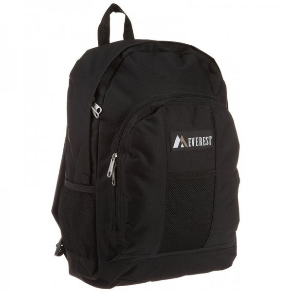 LUGGAGE BACKPACK WITH FRONT AND SIDE POCKETS - BLACK