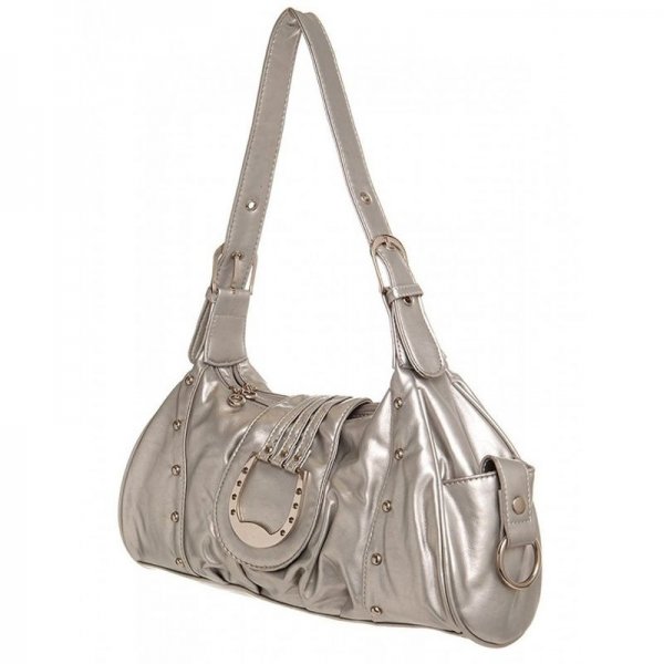 HOBO WOMEN HANDBAG SHOULDER HANDBAG HANDBAGS FOR ALL - SILVER