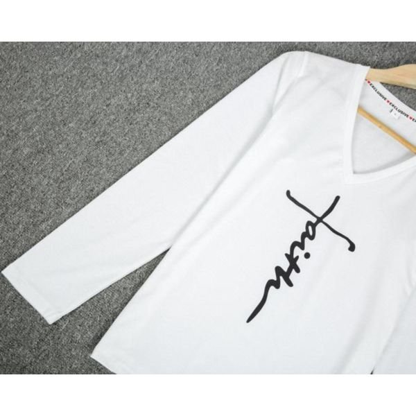 Gotta Have Faith Simple Long-Sleeve Top