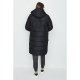 Black Duvet Longline Puffer Jacket