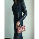 WOMENS NOBLE EVENING CLUTCH BAG WEDDING PURSE BRIDAL PROM HANDBAG PARTY BAG - R-RED