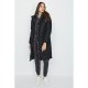 Black Duvet Longline Puffer Jacket