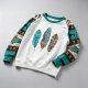 Modern Print Long Sleeve Top