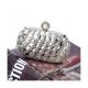 WOMEN'S LUXURIOUS CRYSTAL RHINESTONE EVENING CLUTCH PURSE PARTY HANDBAG - SILVER