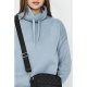 Dark Winter Blue Funnel Neck Sweat