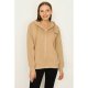 Dark Sand Select Athleisure Zip Through Oversized Hoodie