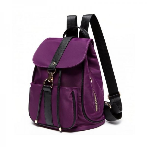 WOMENS BACKPACK SCHOOL RUCKSACK TRAVEL BACKPACK MINI LIGHTWEIGHT CASUAL DAYPACK - PURPLE