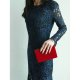 WOMENS NOBLE EVENING CLUTCH BAG WEDDING PURSE BRIDAL PROM HANDBAG PARTY BAG - R-RED